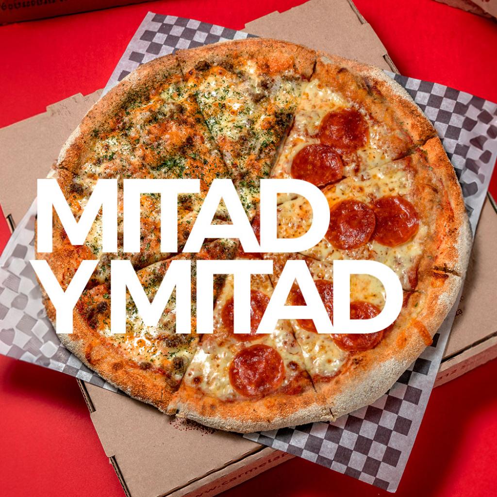 Arma Tu Pizza Mitad y Mitad - Carmela Pizzería