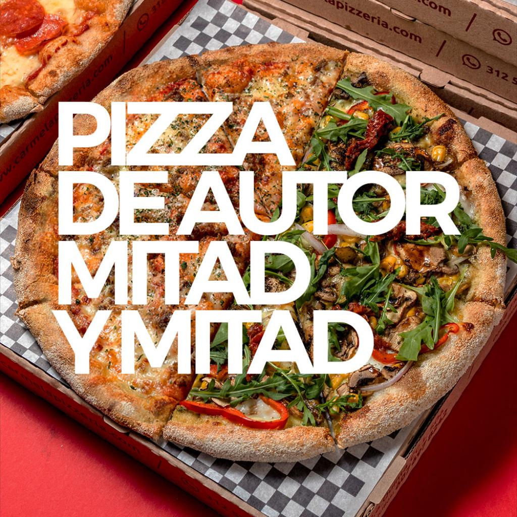 Arma Pizza de Autor Mitad y Mitad - Carmela Pizzería